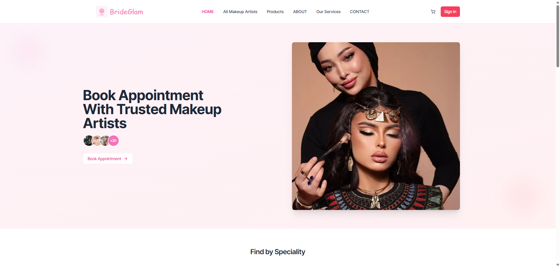 Makeup artist bookings and beauty product sales